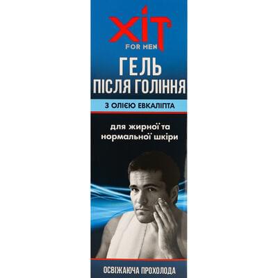 Гель після гоління Хіт для чоловіків з олією евкаліпту для нормальної та жирної шкіри 70 г