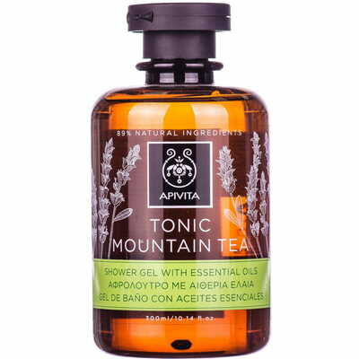 Гель для душа Apivita Tonic Mountain Tea с эфирными маслами 300 мл