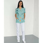 Купити Костюм медичний жіночий Білий Халат Топаз Лісові звірятка розмір 48 білий Костюм медичний жіночий Білий Халат Топаз Лісові звірятка розмір 48 білий