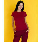 Купити Футболка медична жіноча Білий Халат розмір XL бордова Футболка медична жіноча Білий Халат розмір XL бордова