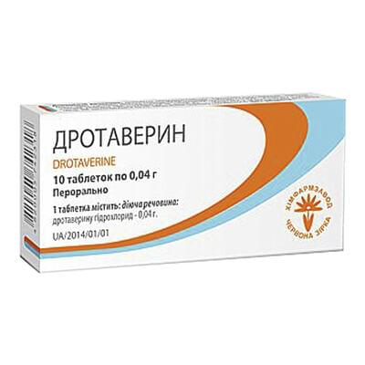 Дротаверин Червона Зірка таблетки по 40 мг №10 (блістер)
