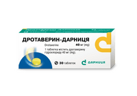 Дротаверин-Дарниця таблетки по 40 мг №30 (3 блістери х 10 таблеток)