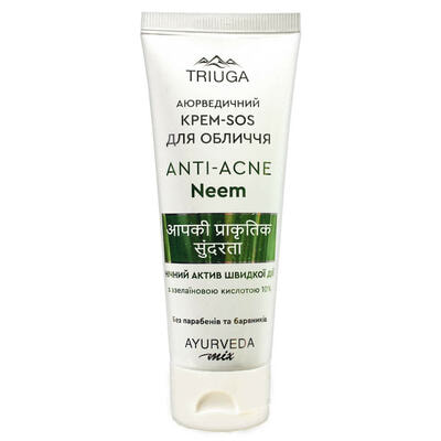 Крем-SOS для лица Triuga Anti-Acne Neem аюрведический ночной 75 мл