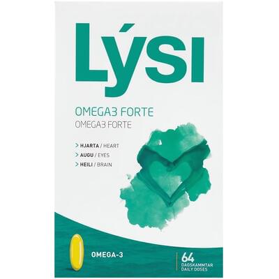 Омега-3 Forte LYSI капсулы по 1000 мг №64 (4 блистера х 16 капсул)