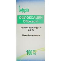 Офлоксацин Інфузія розчин д/інф. 0,2% по 100 мл (пляшка)