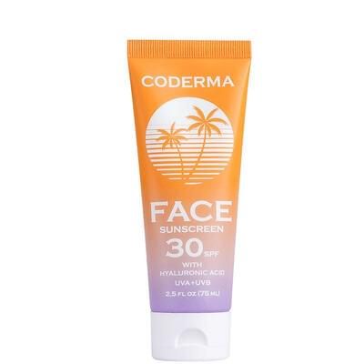 Крем для лица Coderma солнцезащитный с гиалуроновой кислотой SPF 30 75 мл