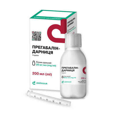 Прегабалин-Дарница раствор орал. 20 мг/мл по 200 мл (флакон)