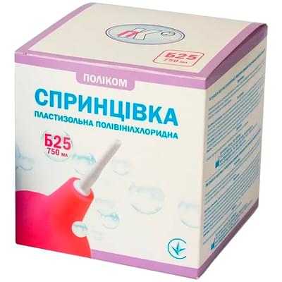 Спринцівка пластизольна Поліком тип Б-25 із твердим пластиковим наконечником 750 мл