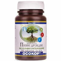Дріжджі пивні Осокор Загальнозміцнюючі таблетки по 0,5 г №100 (флакон)