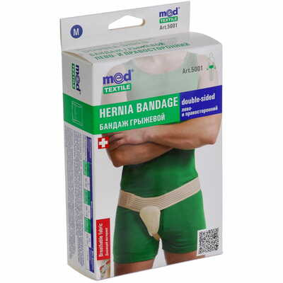Бандаж протигрижовий паховий Медтекстиль 5001 ліво- та правосторонній розмір M