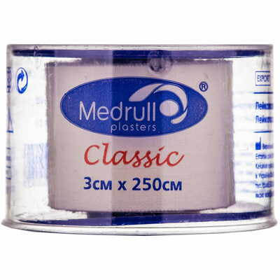 Пластырь медицинский Medrull Classic катушечный 3 см х 250 см 1 шт.