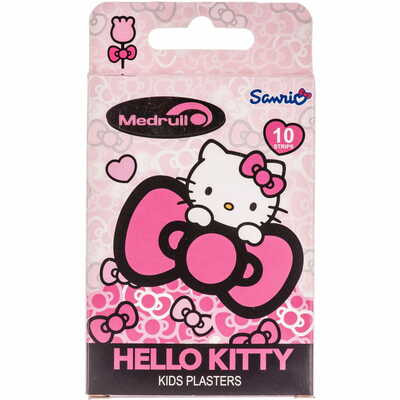 Пластырь медицинский Medrull Hello Kitty полимерный 25 мм x 57 мм 10 шт.