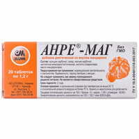 Анре-Маг зі смаком мандарину таблетки по 1,2 г №20 (2 блістери х 10 таблеток)