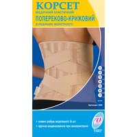 Корсет попереково-крижовий Віталі еластичний з 6 ребрами жорсткості розмір 4