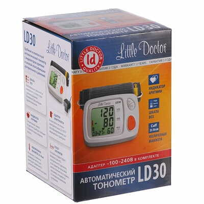 Тонометр Little Doctor LD-30 автоматический увеличенная манжета 25-36 см с адаптером