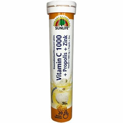 Sunlife Vitamin C 1000 + Propolis + Zink таблетки шип. №20 (туба)