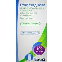 Етопозид-Тева концентрат д/інф. 20 мг/мл по 5мл (флакон)