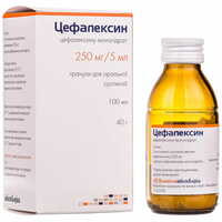 Цефалексин гранули д/орал. суспензії 100 мл (250 мг / 5 мл) по 40 г (флакон)