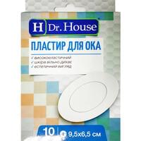 Пластырь медицинский Dr. House для глаз взрослый 6,5 см x 9,5 см 10 шт.