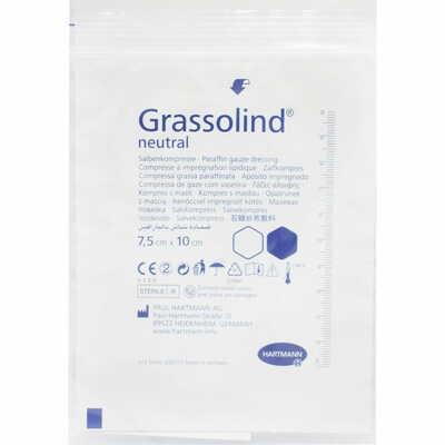 Повязка атравматическая Grassolind neutral мазевая стерильная 7,5 см х 10 см