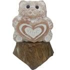 Світильник соляний Ведмедик із серцем висота 12 см 1 кг