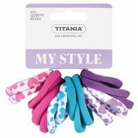 Защіпка для волосся Titania 7826 еластична 4 см різнокольорова 16 шт.