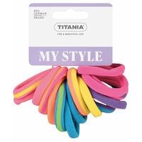 Защіпка для волосся Titania 7828 еластична кольорова 4 см 16 шт.