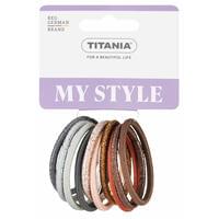 Защіпка для волосся Titania 7818 еластична кольорова 4 см 10 шт.