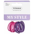 Резинка для волосся Titania 7994 еластична маленька діаметр 3 см ширина 2 мм 12 шт.