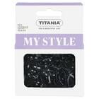 Резинка для волосся Titania 8066 еластична маленька 2 см чорна 150 шт.