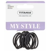 Защіпка для волосся Titania 7800 еластична маленька чорна 2 мм 12 шт.