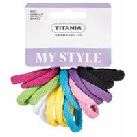 Защіпка для волосся Titania 7827 еластична кольорова 4 см 16 шт.
