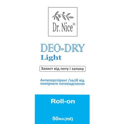 Дезодорант для тіла Dr.Nice Deo-Dry Light Roll-on від поту та запаху 50 мл