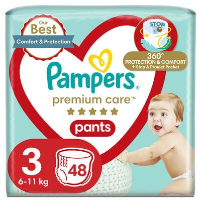 Підгузки-трусики Pampers Premium Care Pants розмір 3, 6-11 кг, 48 шт.