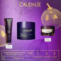 Набор Caudalie Premier Cru Rich крем для лица Глобальная защита 50 мл + крем для глаз 5 мл + крем для лица 15 мл