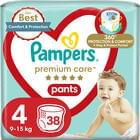 Подгузники-трусики Pampers Premium Care Pants размер 4, 9-15 кг, 38 шт.