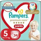 Подгузники-трусики Pampers Premium Care Pants размер 5, 12-17 кг, 34 шт.