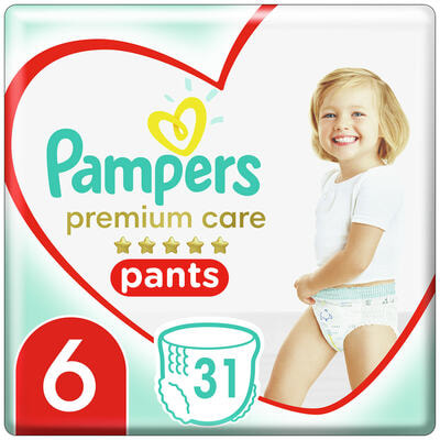 Підгузки-трусики Pampers Premium Care Pants розмір 6, 15+ кг, 31 шт.