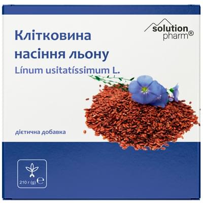 Клітковина насіння льону Solution Pharm по 210 г (коробка з внутр. пакетом)