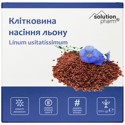 Клетчатка семян льна Solution Pharm по 210 г (коробка с внутр. пакетом)