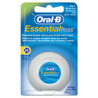 Зубная нить Oral-B Essential Floss вощеная мятная 50 м