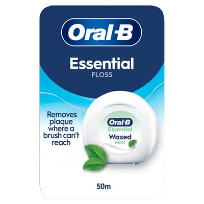 Зубная нить Oral-B Essential Floss вощеная мятная 50 м