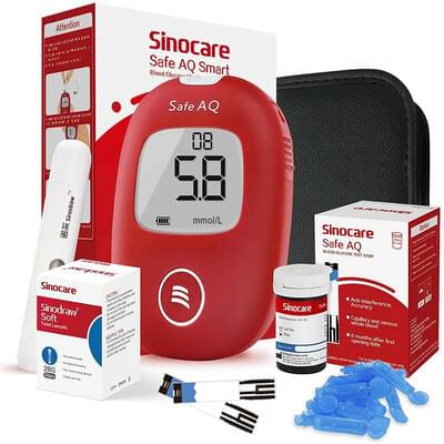 Глюкометр Sinocare Safe AQ Smart + тест-смужки для глюкометра 50 шт.