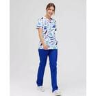 Купити Костюм медичний жіночий Топаз з принтом Динозавр розмір 44 електрик Костюм медичний жіночий Топаз з принтом Динозавр розмір 44 електрик