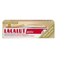 Зубна паста Lacalut Актив 75 мл + зубна щітка Model Club