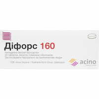 Діфорс 160 таблетки 5 мг / 160 мг №30 (3 блістери х 10 таблеток)