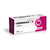 Небімак-5 таблетки по 5 мг №30 (3 блістери х 10 таблеток)