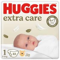 Подгузники Huggies Extra Care размер 1, 2-5 кг, 22 шт.