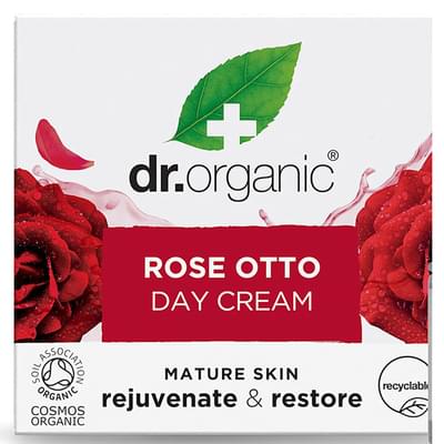 Крем для обличчя Dr.Organic для омолодження та відновлення шкіри з маслом троянди Отто денний 50 мл
