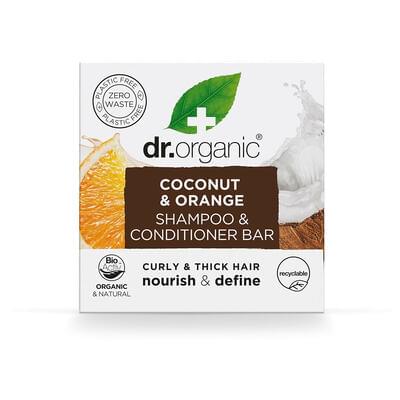 Шампунь-бальзам-кондиционер Dr.Organic твердый с экстрактом апельсина и масло кокоса 75 г